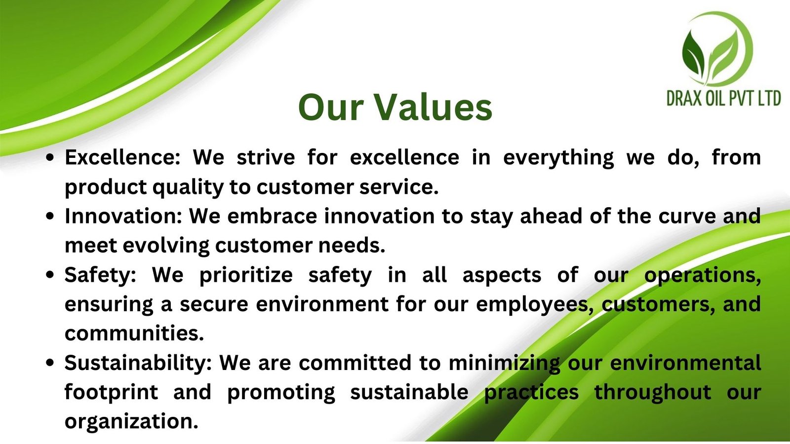 OUR VALUES DOPL